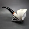MBSD Meerschaum Deluxe Smooth Freehand Block Meerschaum Pipe, Briar-Mortise - Image 5