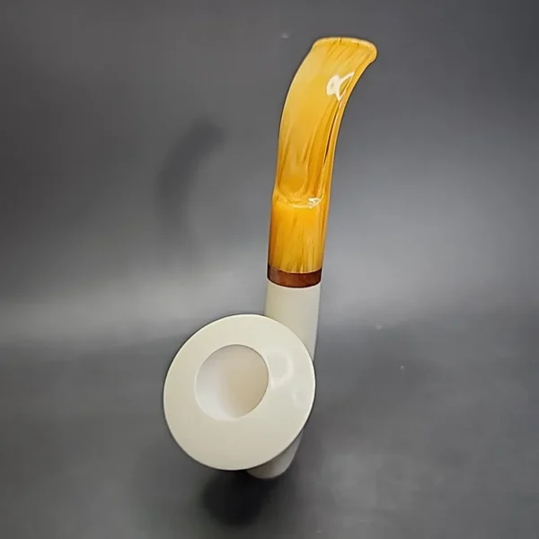 MBSD Meerschaum Deluxe Ballerina Block Meerschaum Pipe, Briar-Mortise - Image 5