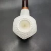 MBSD Meerschaum Deluxe Rusticated Horn Block Meerschaum Pipe, Briar-Mortise, 9mm - Image 5
