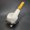 MBSD Meerschaum Deluxe Squat Tomato Block Meerschaum Pipe, Briar-Mortise - Image 5