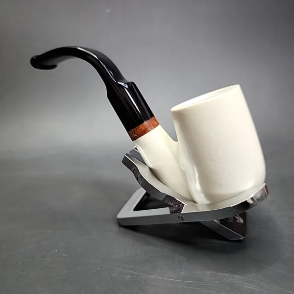 MBSD Meerschaum Deluxe Oom Paul Block Meerschaum Pipe, Briar-Mortise, New - Image 6
