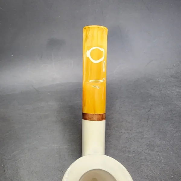 MBSD Meerschaum Deluxe Cherrywood Block Meerschaum Pipe, Briar-Mortise, New - Image 6