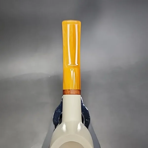 MBSD Meerschaum Deluxe Lovat Block Meerschaum Pipe, Briar-Mortise - Image 6