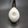 MBSD Meerschaum Deluxe Bent Freehand Horn Block Meerschaum Pipe, Briar-Mortise - Image 6