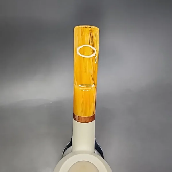 MBSD Meerschaum Deluxe Bent Egg Block Meerschaum Pipe, Briar-Mortise - Image 6