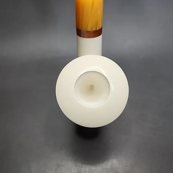 MBSD Meerschaum Deluxe Ballerina Block Meerschaum Pipe, Briar-Mortise - Image 6