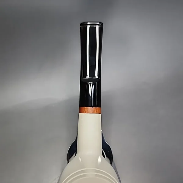 MBSD Meerschaum Deluxe Stack Block Meerschaum Pipe, Briar-Mortise, New - Image 6