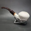 MBSD Meerschaum Deluxe Bent Rhodesian Block Meerschaum Pipe, Briar-Mortise, New - Image 7