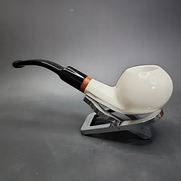 MBSD Meerschaum Deluxe Scoop Block Meerschaum Pipe, Briar-Mortise, New - Image 7