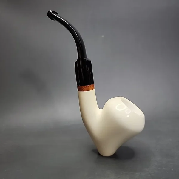 MBSD Meerschaum Deluxe Ballerina Block Meerschaum Pipe, Briar-Mortise, New - Image 7