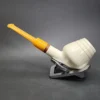MBSD Meerschaum Deluxe Belge Block Meerschaum Pipe, Briar-Mortise - Image 7