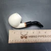 MBSD Meerschaum Deluxe Bent Brandy Block Meerschaum Pipe, Briar-Mortise, New - Image 7