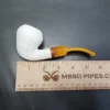 MBSD Meerschaum Deluxe Rusticated Rhodesian Block Meerschaum Pipe, Briar-Mortise, New - Image 8