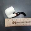 MBSD Meerschaum Deluxe Oom Paul Block Meerschaum Pipe, Briar-Mortise - Image 8