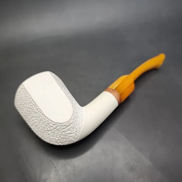 MBSD Meerschaum Deluxe Panel Dublin Block Meerschaum Pipe, Briar-Mortise - Image 8
