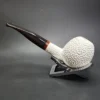 MBSD Meerschaum Deluxe Bent Apple Block Meerschaum Pipe, Briar-Mortise, New - Image 8