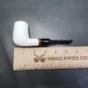 MBSD Meerschaum Deluxe Rusticated Billiard Block Meerschaum Pipe, Briar-Mortise - Image 8