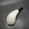 MBSD Meerschaum Deluxe Rusticated Horn Block Meerschaum Pipe, Briar-Mortise, 9mm - Image 8