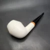 MBSD Meerschaum Deluxe Smooth Rhodesian Block Meerschaum Pipe, Briar-Mortise, New - Image 8