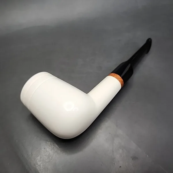 MBSD Meerschaum Deluxe Stack Block Meerschaum Pipe, Briar-Mortise, New - Image 8