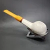MBSD Meerschaum Deluxe Squat Tomato Block Meerschaum Pipe, Briar-Mortise - Image 8