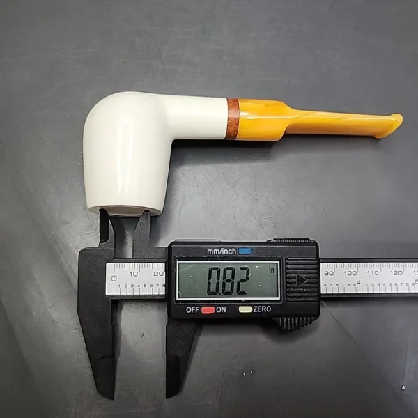 MBSD Meerschaum Deluxe Lovat Block Meerschaum Pipe, Briar-Mortise - Image 9