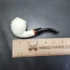 MBSD Meerschaum Deluxe Bent Rhodesian Block Meerschaum Pipe, Briar-Mortise, New - Image 9
