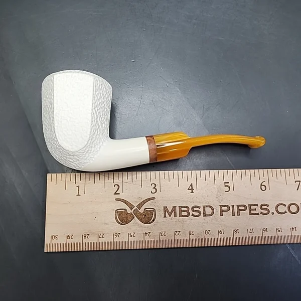 MBSD Meerschaum Deluxe Panel Dublin Block Meerschaum Pipe, Briar-Mortise - Image 9