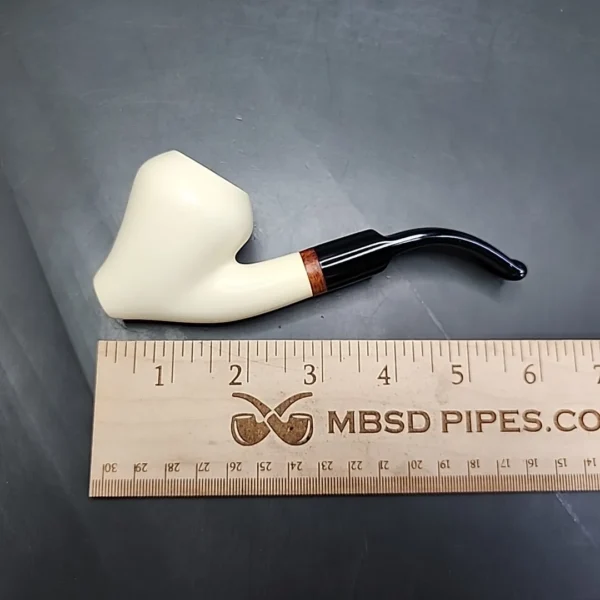 MBSD Meerschaum Deluxe Ballerina Block Meerschaum Pipe, Briar-Mortise, New - Image 9