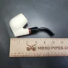 MBSD Meerschaum Deluxe Oom Paul Sitter Block Meerschaum Pipe, Briar-Mortise - Image 9