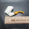 MBSD Meerschaum Deluxe Floral Sitter Block Meerschaum Pipe, Briar-Mortise - Image 9