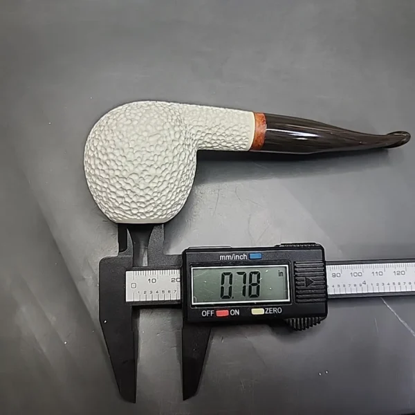 MBSD Meerschaum Deluxe Bent Apple Block Meerschaum Pipe, Briar-Mortise, New - Image 10