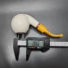 MBSD Meerschaum Deluxe Smooth Bent Apple Block Meerschaum Pipe Briar-Mortise - Image 10
