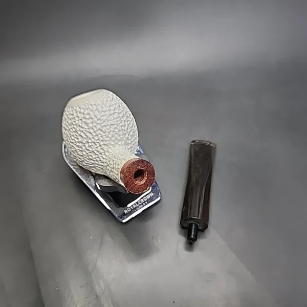 MBSD Meerschaum Deluxe Bent Apple Block Meerschaum Pipe, Briar-Mortise, New - Image 11