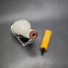 MBSD Meerschaum Deluxe Squat Tomato Block Meerschaum Pipe, Briar-Mortise - Image 11