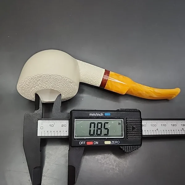 MBSD Meerschaum Deluxe Danish Dublin Block Meerschaum Pipe, Briar-Mortise - Image 11