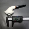 MBSD Meerschaum Deluxe Bent Freehand Horn Block Meerschaum Pipe, Briar-Mortise - Image 11