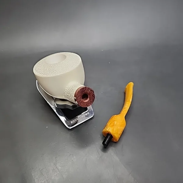 MBSD Meerschaum Deluxe Danish Dublin Block Meerschaum Pipe, Briar-Mortise - Image 12