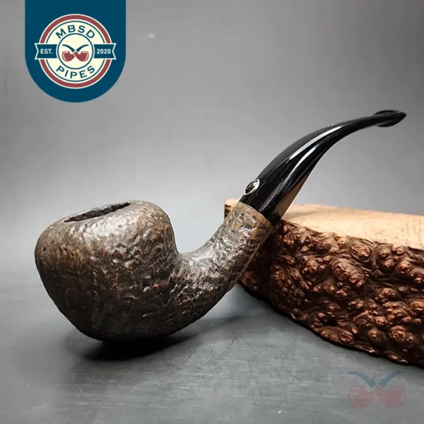Aldo Velani Barolo Sandblasted Pear Estate Briar Pipe, Unsmoked