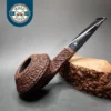 JT Cooke Large Sandblasted Squat Bulldog Estate Briar Pipe, American Estates