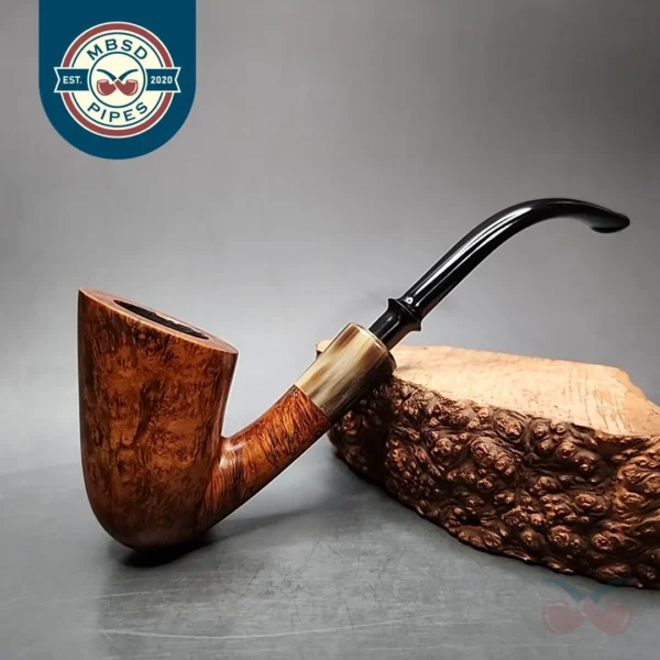 WO Larsen Super 77 Smooth Bent Dublin Estate Briar Pipe, Danish Estates
