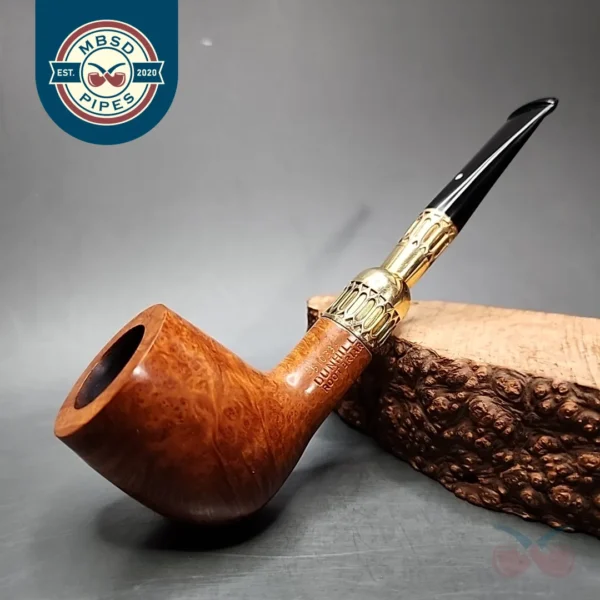 1980 Dunhill 51033 18k Gold Spigot Billiard Estate Briar Pipe, Unsmoked