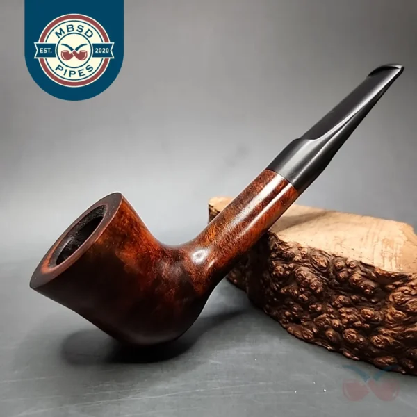 Roma Smooth Straight Vase Estate Briar Pipe, Unsmoked