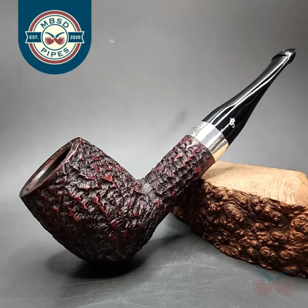 2016 Peterson House Pipe Rusticated Billiard Estate Briar Pipe, Irish Estates