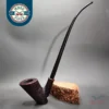 WO Larsen Sandblasted Churchwarden Sitter Estate Briar Pipe, Danish Estates