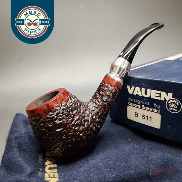Vauen Select 361 Rusticated Brandy Estate Briar Pipe, Unsmoked, 9mm