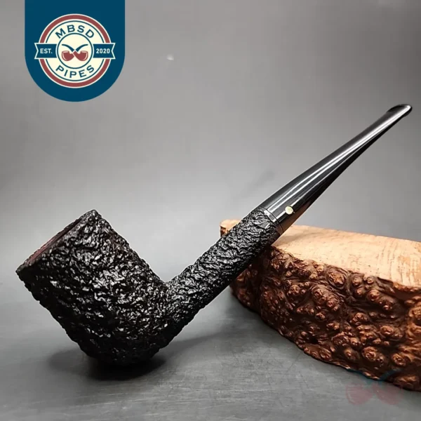 Darnell Aged Briar Rusticated Straight Billiard Estate Briar Pipe, Unsmoked