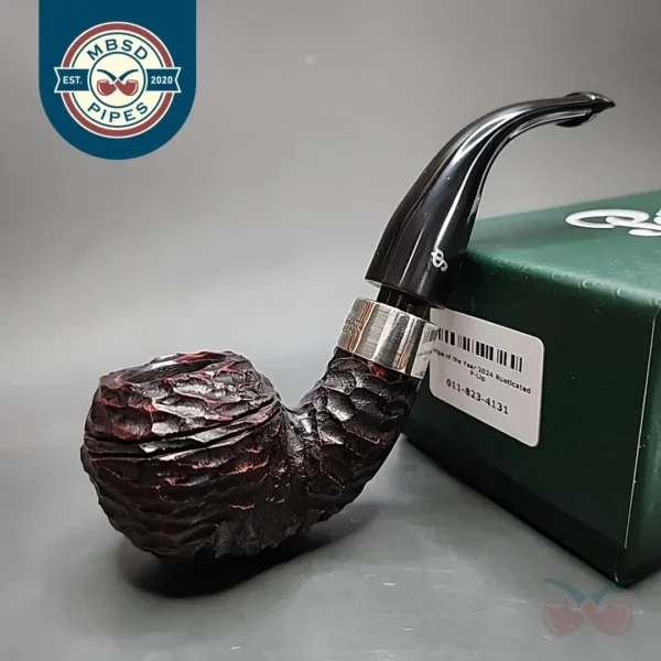 Peterson Pipe of the Year 2024 155/1100 Rusticated Rhodesian Briar Pipe, New