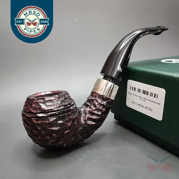 Peterson Pipe of the Year 2024 167/1100 Rusticated Rhodesian Briar Pipe, New