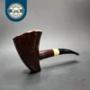 Pipe Tristan Smooth Drunken Poker Sitter Handmade Briar Pipe, New - Image 2